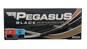 PEGASUS prazne cigarete 200/1.
Crni papir i crni multi filter.
Cijena : 1.50 eura
Crna Gora